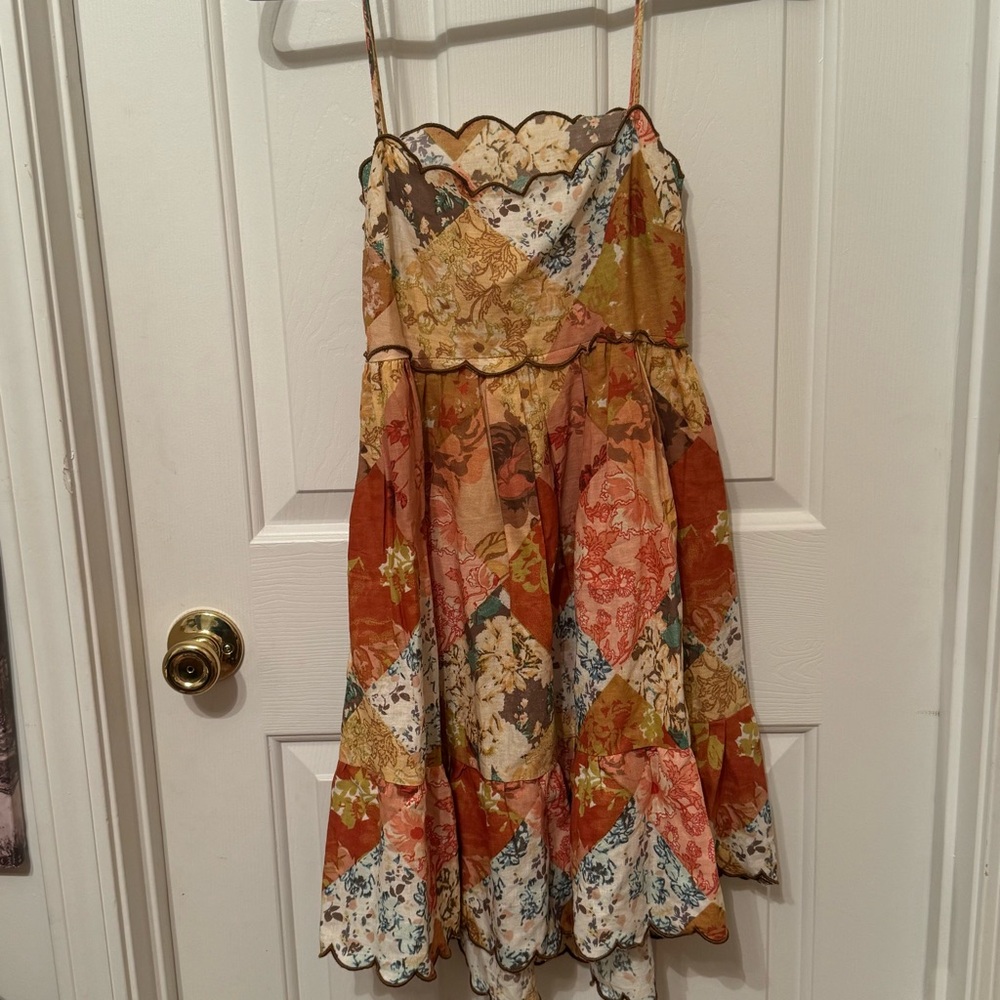 ASOS DESIGN scalloped edge cut-out back mini sundress Size 0 - Picture 7 of 13